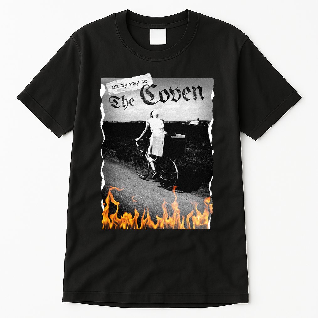 On My Way To The Coven Collage Flames Tall T-Shirt