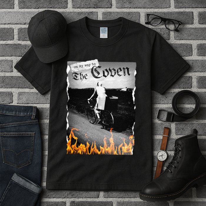 On My Way To The Coven Collage Flames Tall T-Shirt