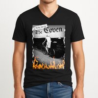 On My Way To The Coven Collage Flames V-Neck T-Shirt