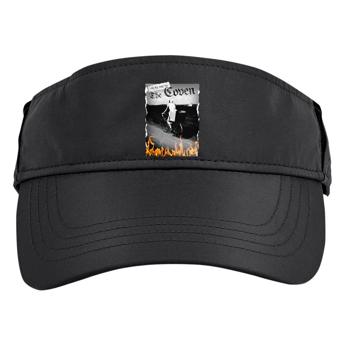 On My Way To The Coven Collage Flames Adult Drive Performance Visor