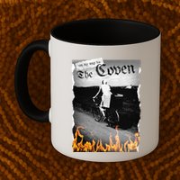 On My Way To The Coven Collage Flames Mug