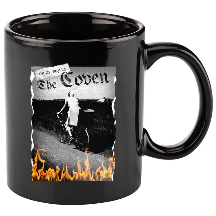 On My Way To The Coven Collage Flames 11oz C Handle Ceramic Mug