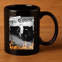 On My Way To The Coven Collage Flames 11oz C Handle Ceramic Mug