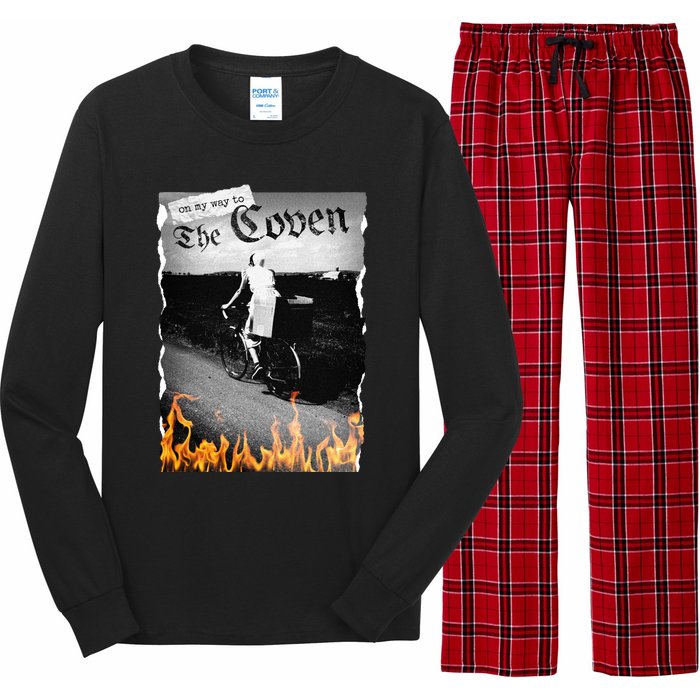 On My Way To The Coven Collage Flames Long Sleeve Pajama Set