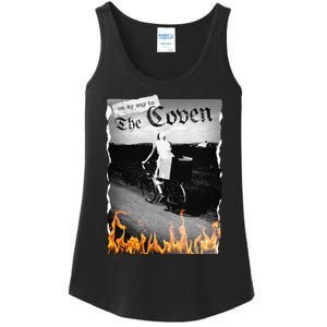 On My Way To The Coven Collage Flames Ladies Essential Tank