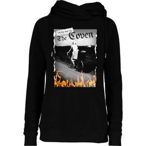 On My Way To The Coven Collage Flames Womens Funnel Neck Pullover Hood