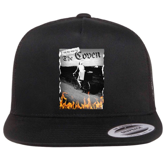 On My Way To The Coven Collage Flames Flatbill Hat