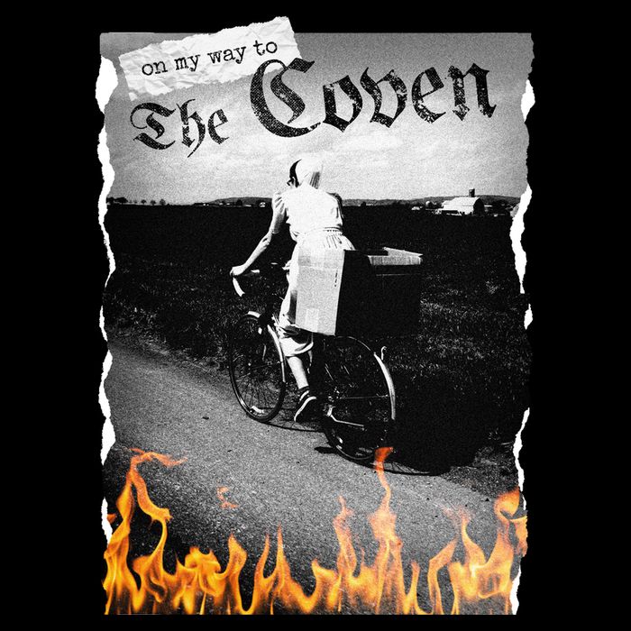 On My Way To The Coven Collage Flames Flatbill Hat