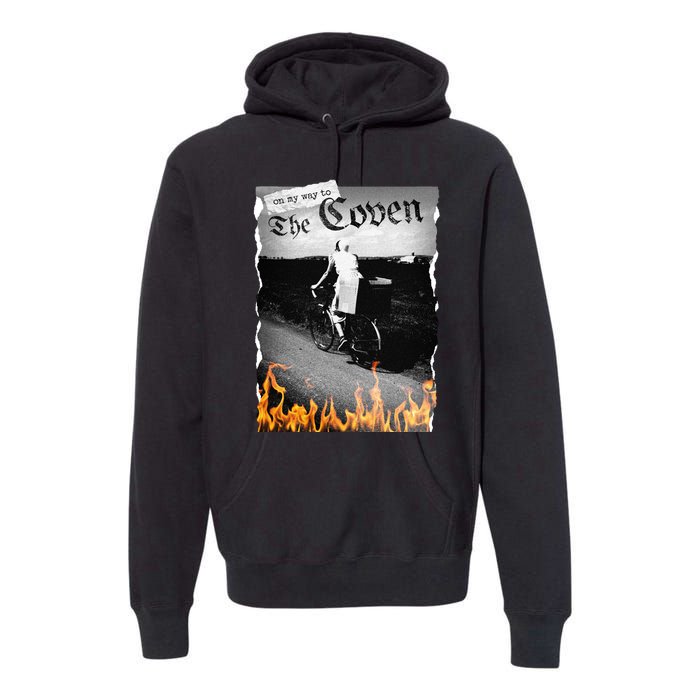 On My Way To The Coven Collage Flames Premium Hoodie