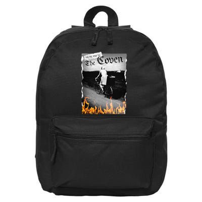 On My Way To The Coven Collage Flames 16 in Basic Backpack