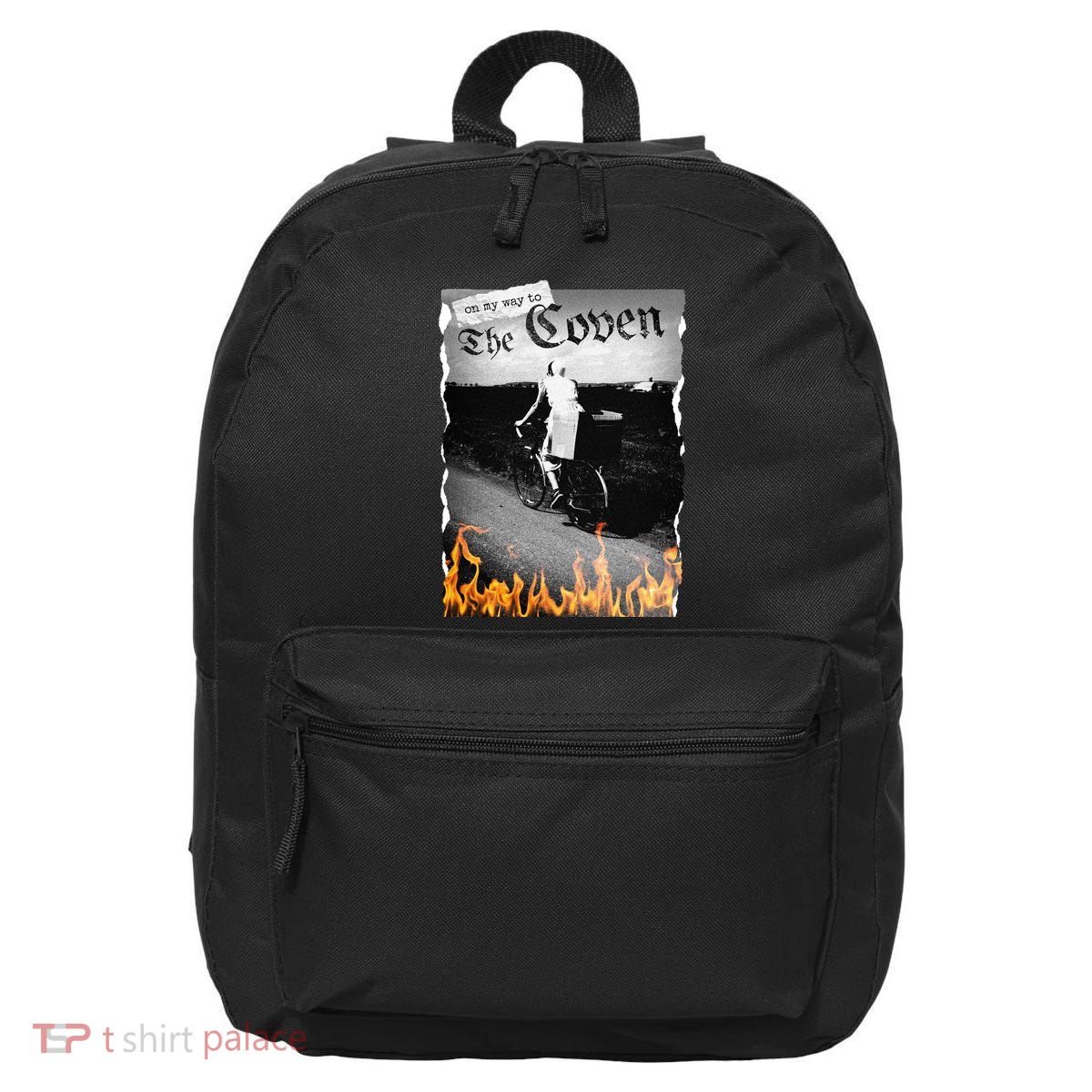 On My Way To The Coven Collage Flames 16 in Basic Backpack