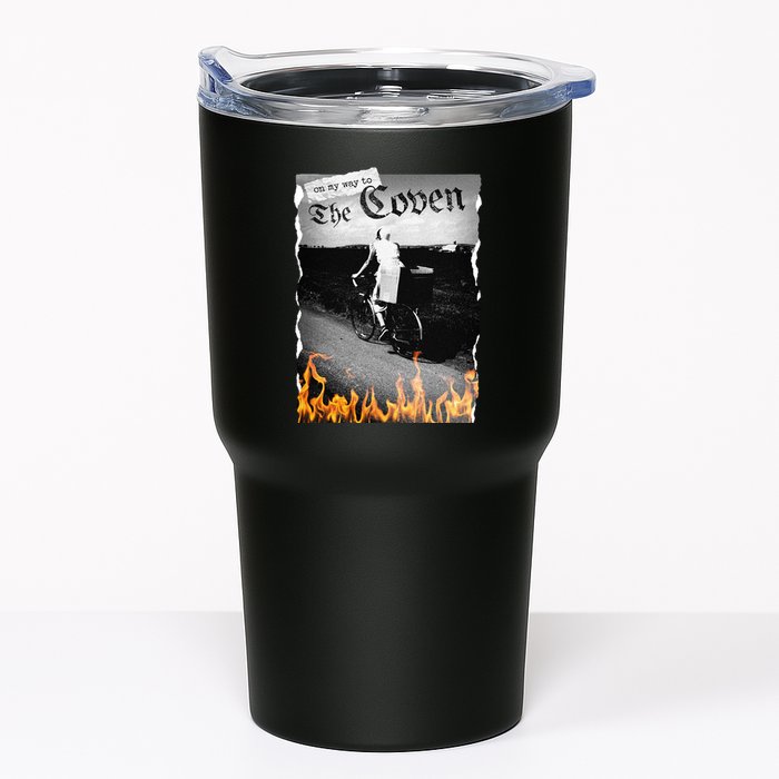 On My Way To The Coven Collage Flames Tumbler