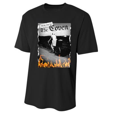 On My Way To The Coven Collage Flames Performance Sprint T-Shirt