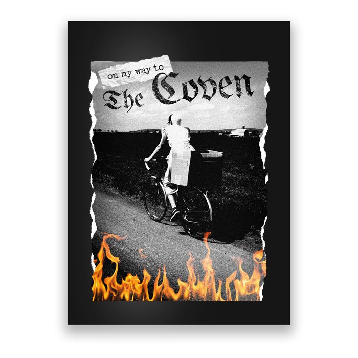 On My Way To The Coven Collage Flames Poster