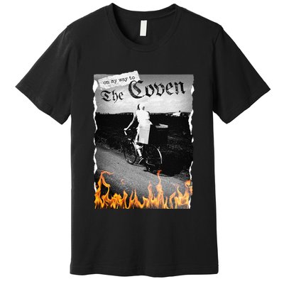 On My Way To The Coven Collage Flames Premium T-Shirt