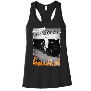 On My Way To The Coven Collage Flames Women's Racerback Tank