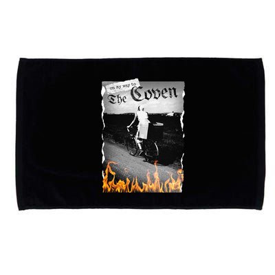 On My Way To The Coven Collage Flames Microfiber Hand Towel