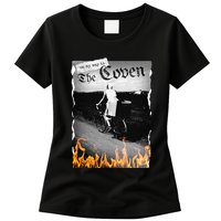 On My Way To The Coven Collage Flames Womens T-Shirt