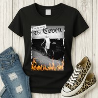 On My Way To The Coven Collage Flames Womens T-Shirt