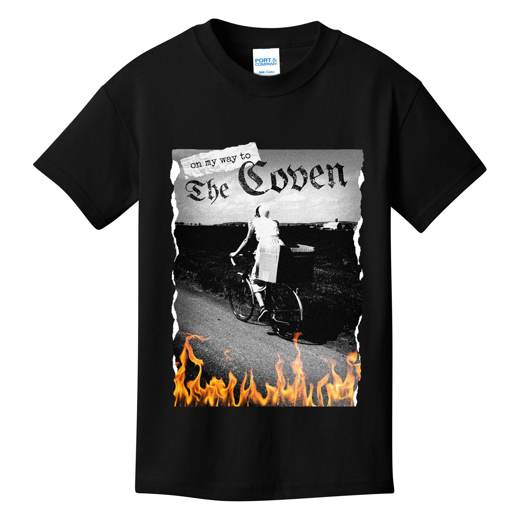 On My Way To The Coven Collage Flames Kids T-Shirt