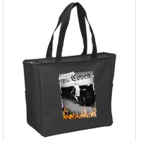 On My Way To The Coven Collage Flames Zip Tote Bag
