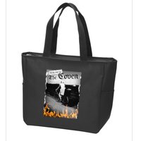 On My Way To The Coven Collage Flames Zip Tote Bag