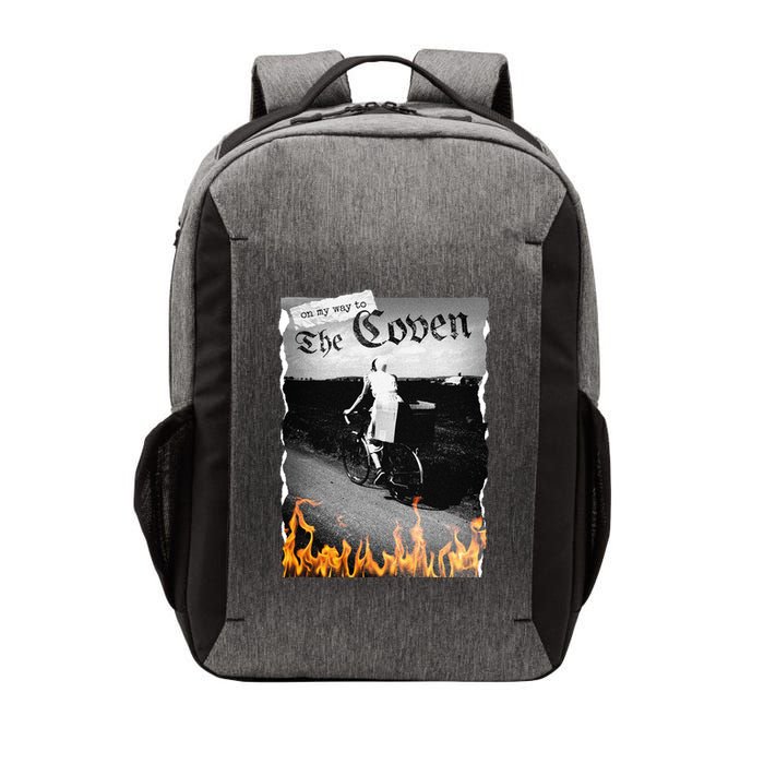 On My Way To The Coven Collage Flames Vector Backpack