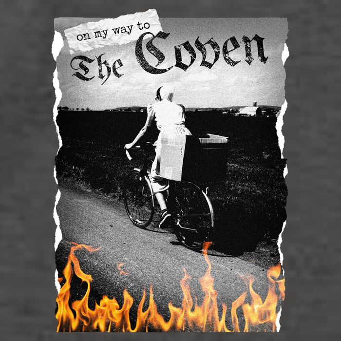 On My Way To The Coven Collage Flames Vector Backpack