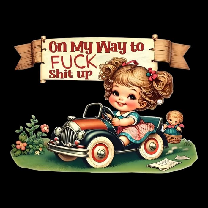 On My Way To Fuck Shit Up Funny Sarcastic Quote Gift USA-Made Doggie Bandana