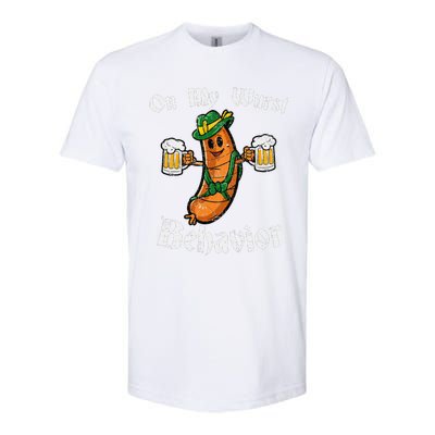 On My Wurst Behavior Funny Bratwurst German Oktoberfest Softstyle® CVC T-Shirt