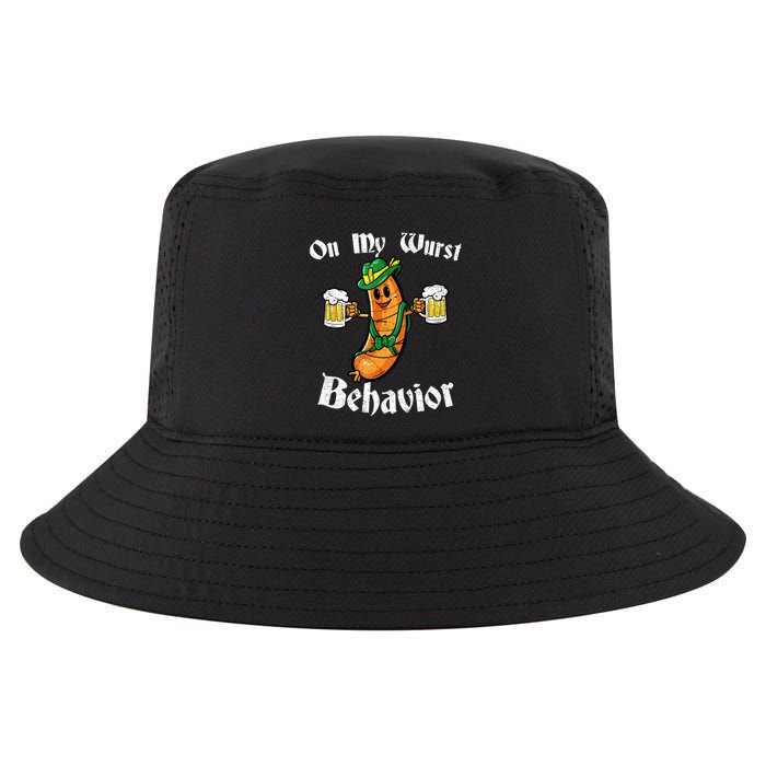 On My Wurst Behavior Funny Bratwurst German Oktoberfest Cool Comfort Performance Bucket Hat
