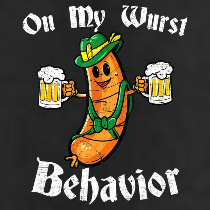 On My Wurst Behavior Funny Bratwurst German Oktoberfest Cool Comfort Performance Bucket Hat