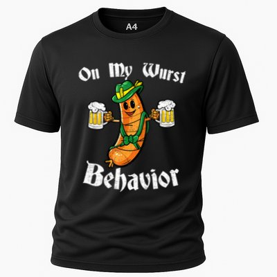 On My Wurst Behavior Funny Bratwurst German Oktoberfest Performance Shirt