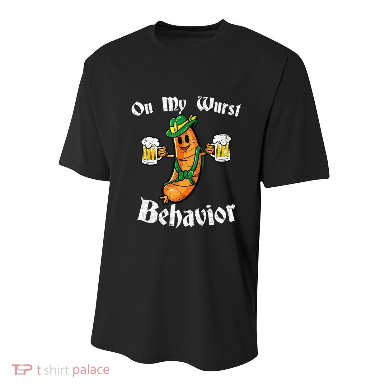 On My Wurst Behavior Funny Bratwurst German Oktoberfest Youth Performance Sprint T-Shirt