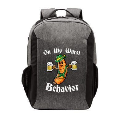 On My Wurst Behavior Funny Bratwurst German Oktoberfest Vector Backpack