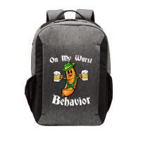 On My Wurst Behavior Funny Bratwurst German Oktoberfest Vector Backpack