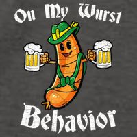 On My Wurst Behavior Funny Bratwurst German Oktoberfest Vector Backpack