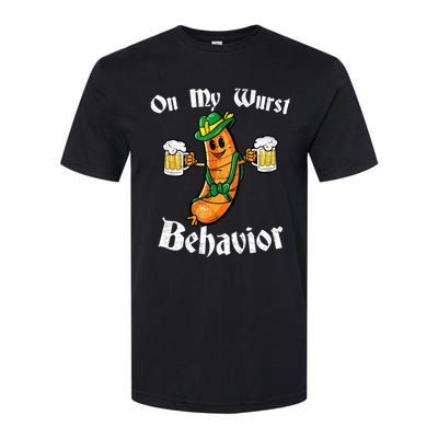 On My Wurst Behavior Funny Bratwurst German Oktoberfest Softstyle CVC T-Shirt