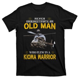 Old Man Who Flew In OH 58 Kiowa Helicopter Kiowa Warrior T-Shirt