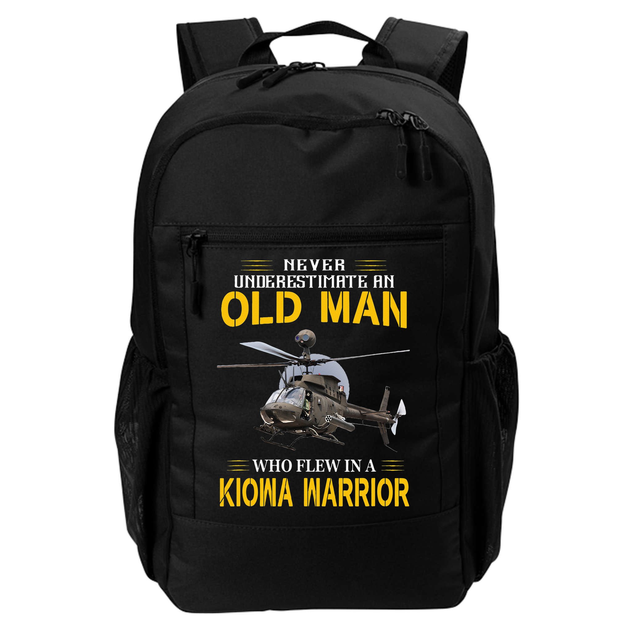 Old Man Who Flew In OH 58 Kiowa Helicopter Kiowa Warrior Backpack