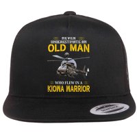 Old Man Who Flew In OH 58 Kiowa Helicopter Kiowa Warrior Flat Bill Trucker Hat