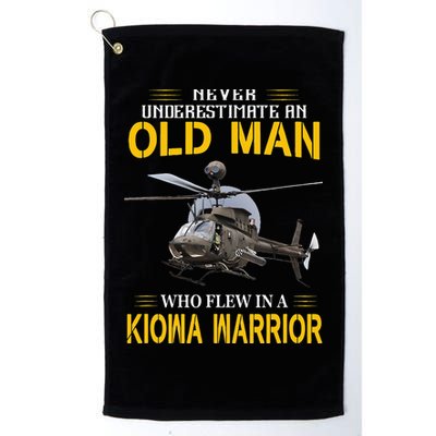 Old Man Who Flew In OH 58 Kiowa Helicopter Kiowa Warrior Golf Towel