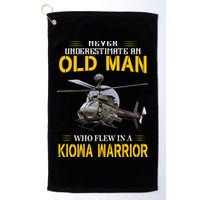 Old Man Who Flew In OH 58 Kiowa Helicopter Kiowa Warrior Golf Towel