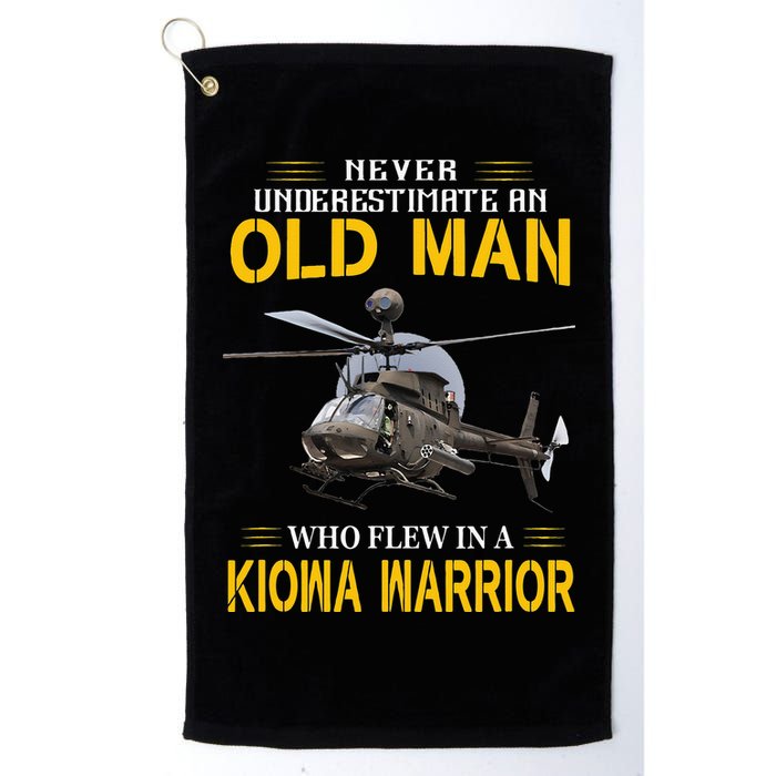 Old Man Who Flew In OH 58 Kiowa Helicopter Kiowa Warrior Golf Towel