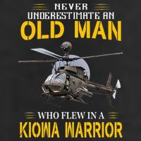 Old Man Who Flew In OH 58 Kiowa Helicopter Kiowa Warrior Golf Towel