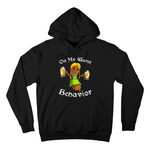 On My Wurst Behavior Funny Bratwurst German Oktoberfest Hoodie