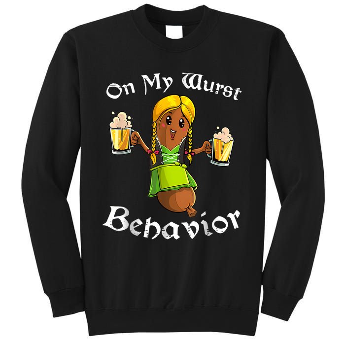 On My Wurst Behavior Funny Bratwurst German Oktoberfest Sweatshirt