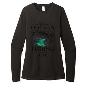 Old Man Who Loves Fishing Born In May Fisherman Birthday Womens CVC Long Sleeve Shirt