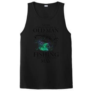 Old Man Who Loves Fishing Born In May Fisherman Birthday PosiCharge Competitor Tank