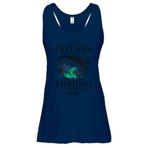 Old Man Who Loves Fishing Born In May Fisherman Birthday Ladies Essential Flowy Tank